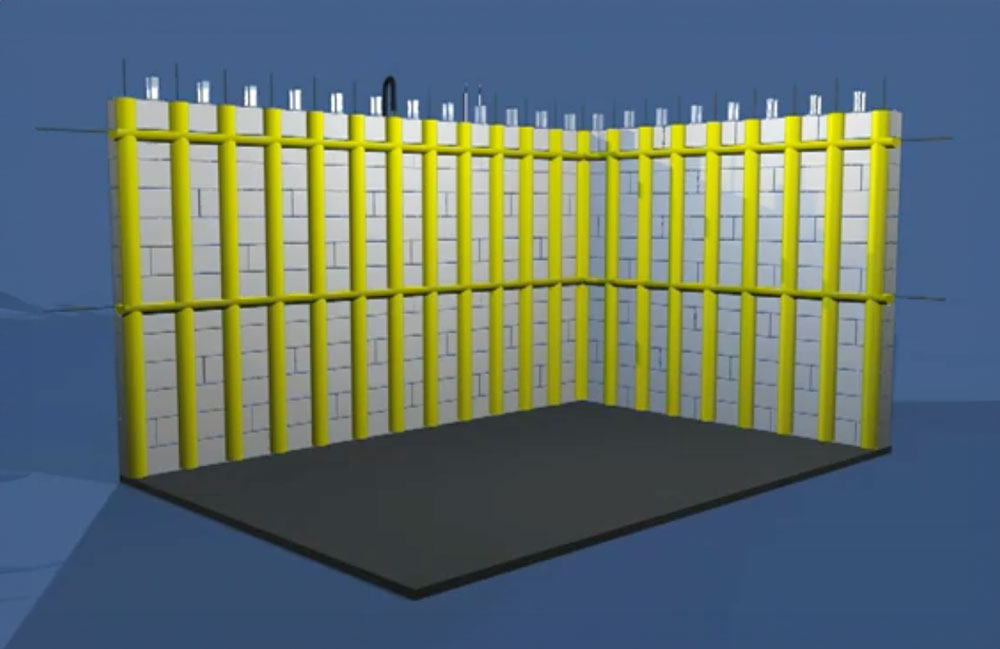 ThermoBlockConcreteStructure ThermoBlock® Steel Reinforced Concrete Post and Beam Wall System Construction